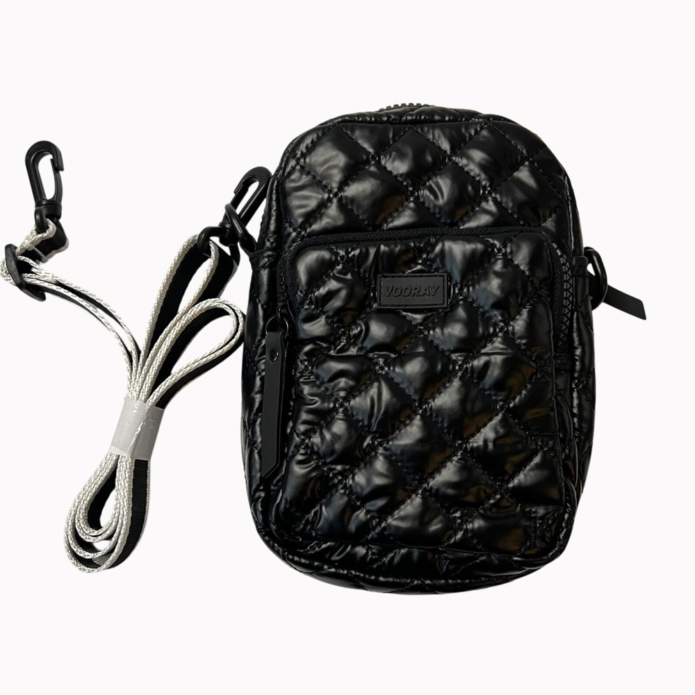 NWOT Vooray Black Core Crossbody Bag‎ Quilted Minimalist Travel Athletic